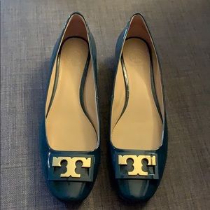 Tory Burch GiGi heels Teal Green